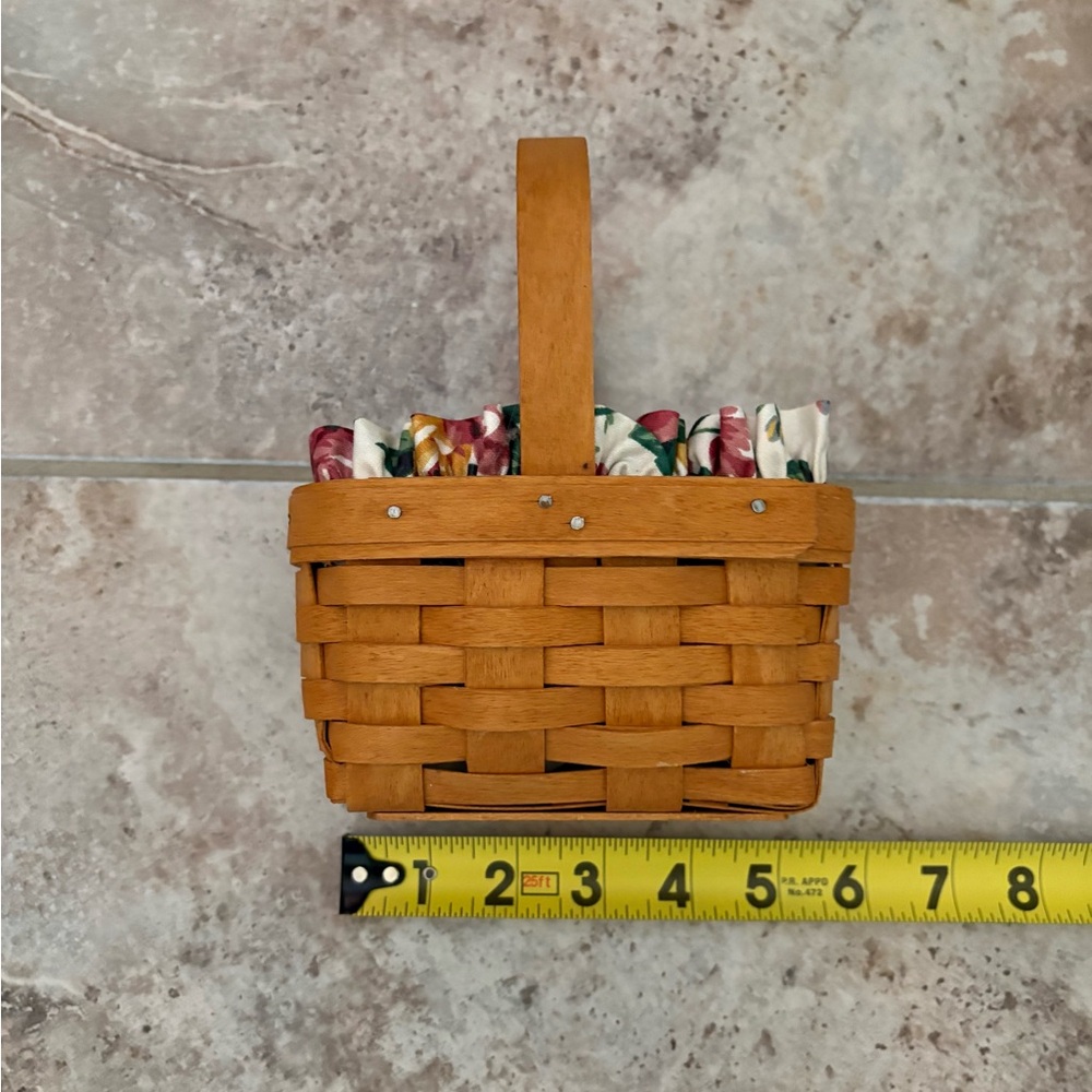 Longaberger 1995 Horizon Of Hope Basket With Liner Protector Signed Floral - Picture 6 of 7